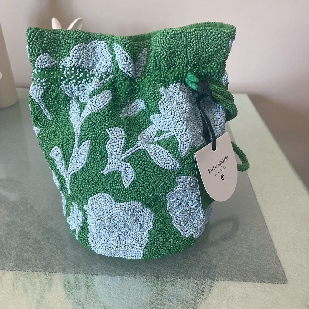 Kate Spade x Target Beaded Classic Rose Drawstring Bucket Bag